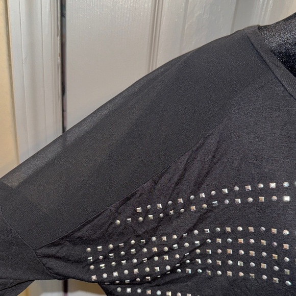 i jeans by Buffalo Black and Gold Studded Blouse - Picture 3 of 13